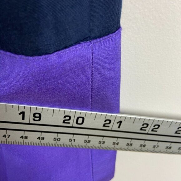 Ted Baker Silk‎ Purple Colour Block Mini Skirt Elbert Navy Blue Size XS or TB 1 - Picture 10 of 12